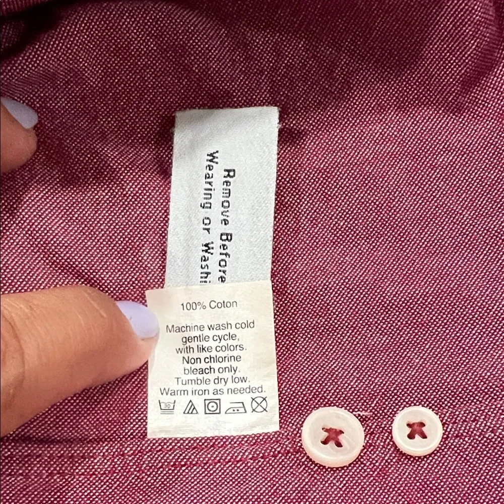 J. Crew Men's Red Casual Button-Down Shirt